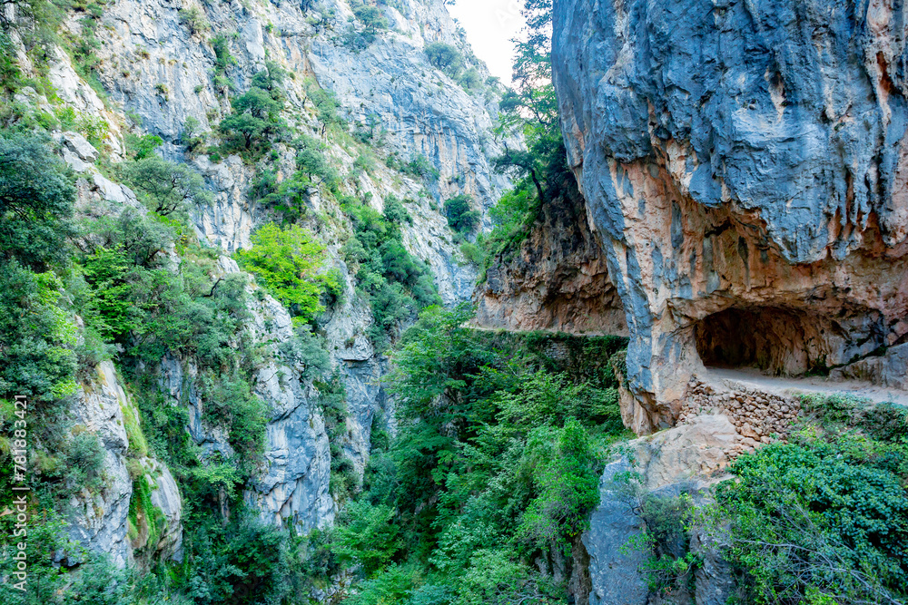 Wall mural picos de europa national park, spain. ruta del cares