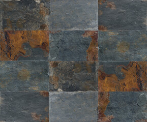 Natural rusty slate stone texture - 781884443