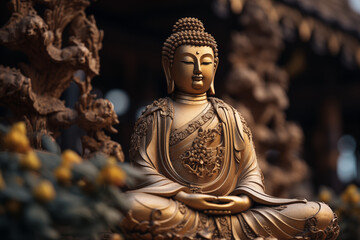 Buddha sculpture image. Buddhist religion. Topics related to the Buddhist religion. Asian country. Asian country. China. Japan. Thailand. Spirituality and relaxation.