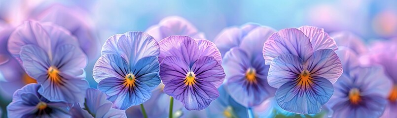 Blossoming Beauty A Close-up of Vibrant Purple Flowers Generative AI