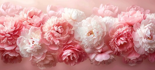 Blossoming Beauty A Close-up of Pink Peonies Generative AI