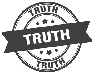 truth stamp. truth label on transparent background. round sign