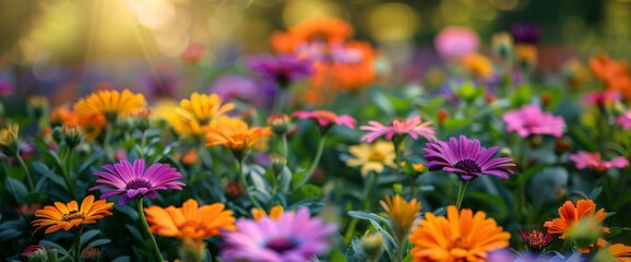 Vibrant Garden A Celebration of Nature's Palette Generative AI