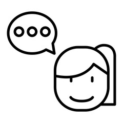 Talking, speaking icon