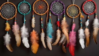 A-Pattern-Of-Colorful-Native-American-Dreamcatcher- 3