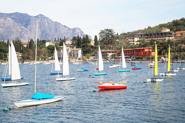Yachts on the lake Garda