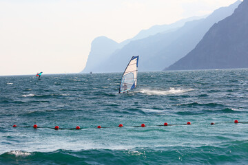 Yachts on the lake Garda