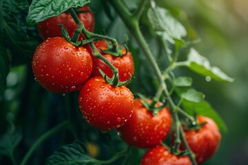 The Bounty A Close-up of Fresh Tomatoes Generative AI