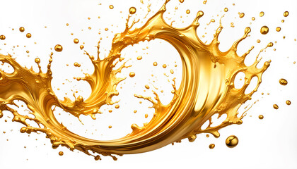 Gold goldene Wasser Welle dynamisch spritzig Tropfen Wirbeln flüssig Vorlage und Hintergründe, Wirbel kraftvoll leuchtend lebendig Energie geladen metallisch Honig glänzend rein Reichtum Luxus edel