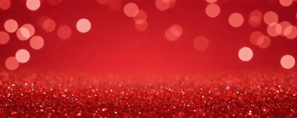 Red glitter bokeh abstract background. Christmas and New Year concept.