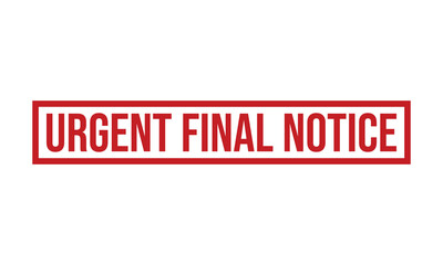 Urgent Final Notice Rubber Stamp Seal Vector