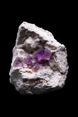 mineral purple fluorite crystals