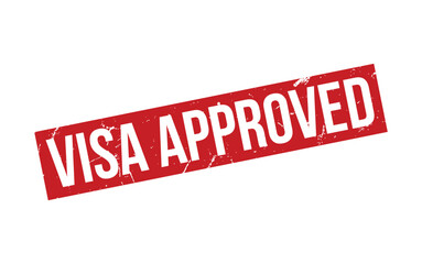 Visa Approved Rubber Stamp Seal Vector
