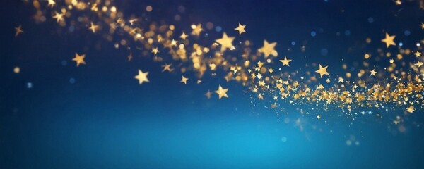 Abstract background with bokeh lights and stars. - obrazy, fototapety, plakaty