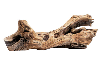 Polished Driftwood Resembling Tree Trunk - obrazy, fototapety, plakaty