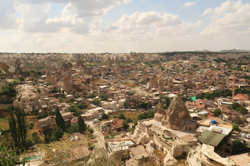 Fototapeta na wymiar View onto the town of Göreme from its view point, Cappadocia, Turkey