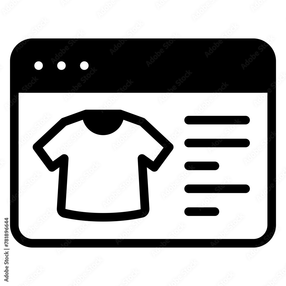 Poster online shop website icon