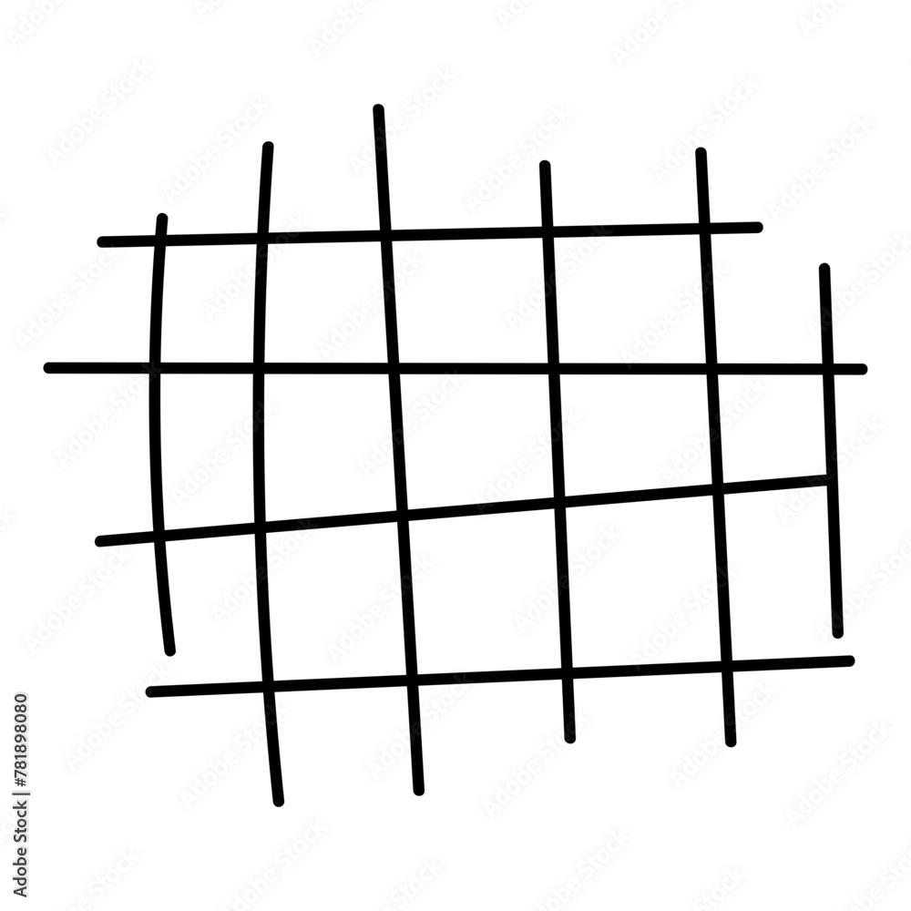 Sticker Handdrawn Grid Shape