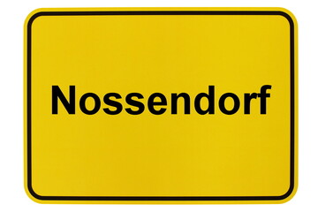 Illustration eines Ortsschildes der Gemeinde Nossendorf in Mecklenburg-Vorpommern