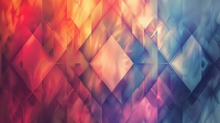 Geometric Patterns: A vector pattern composed of diamond shapes in a gradient color scheme - obrazy, fototapety, plakaty