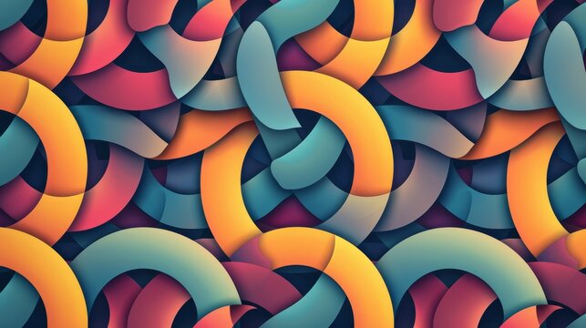 Geometric Patterns: A vector illustration featuring a series of interlocking circles