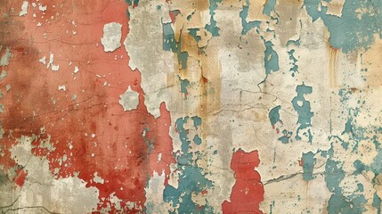 Grunge Patterns: A vector illustration of peeling paint on a wall