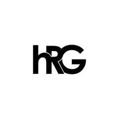 hrg lettering initial monogram logo design