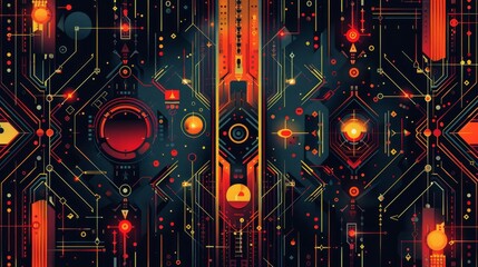 Pattern Backgrounds: A vector illustration of a futuristic pattern