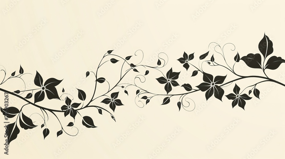 Poster simple borders: a vector design featuring a border with a floral motif