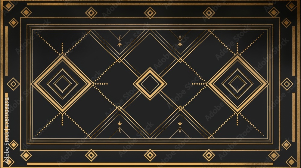 Poster simple borders: a vector design featuring a border with a geometric diamond pattern