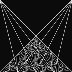 Fototapeta premium Abstract, Doodle, Doodle abstract lines consist of lines, curved soft line patterns, art, white lines with black background.