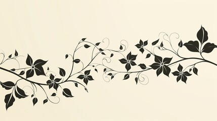 Simple Borders: A vector design featuring a border with a floral motif