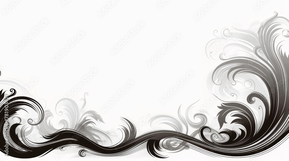 Poster simple borders: a vector illustration of a border with a swirl pattern
