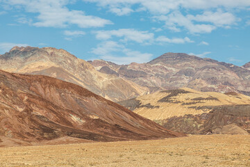Looking towards Artist's Palette in Death Valley, on a hot August day