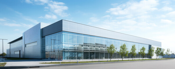Modern Corporate Office Building with Glass Facade