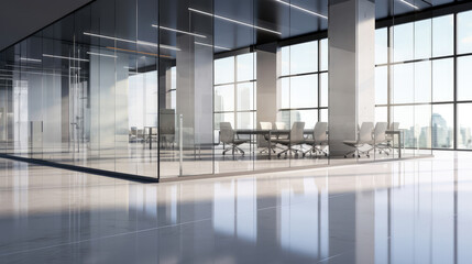 Modern Corporate Office with Panoramic City View