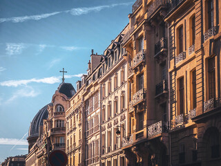 Antique building view in Paris city, France.  - 781913010