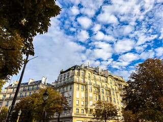 Antique building view in Paris city, France.  - 781913069