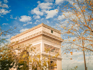 Arc de Triomphe in Paris, one of the most famous monuments, Paris, France. - 781913091