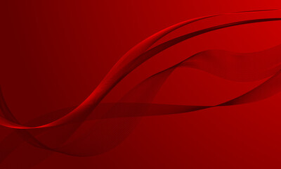 red lines wave curves with gradient abstract background