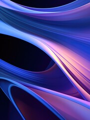 A close up of a purple and blue wavy design. AI.