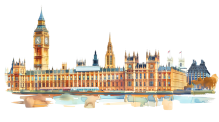 Landmark towers like Big Ben and Palace of the Parliament stand out against the night sky in European capitals