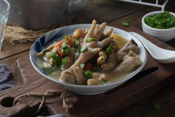 Healthy dish Chicken Feet soup