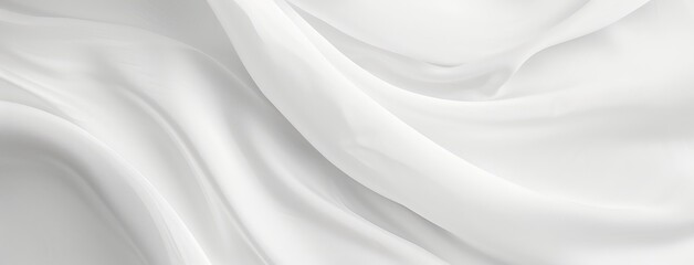 Obraz premium Elegant White Silk Fabric Texture Close-up
