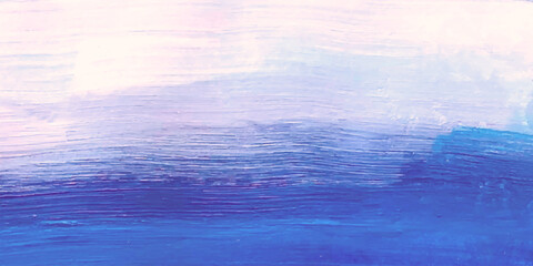 Acrylic or watercolor texture background horizontal , brush strokes white and violet purple colors.