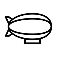 Zeppelin Vector Line Icon Design © Muhammad Rizwan
