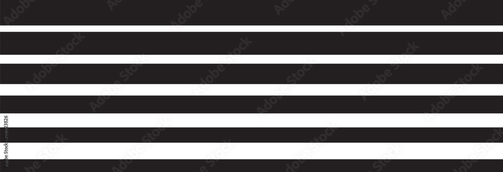 Poster horizontal line pattern. from thin line to thick. parallel stripe. black streak on white background.