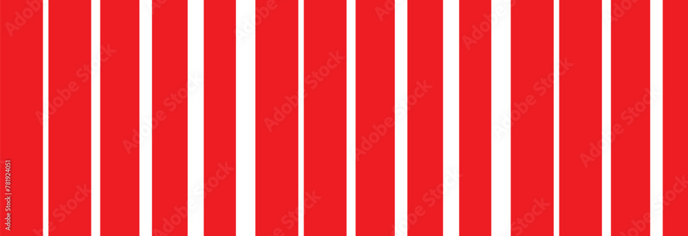 Poster horizontal line pattern. from thin line to thick. parallel stripe. red streak on white background. s