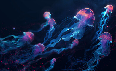 Fototapeta premium Jellyfish in the Sea