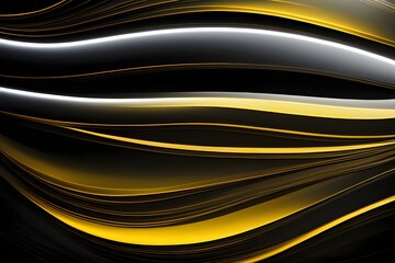 yellow or black waves abstract background, backgrounds 